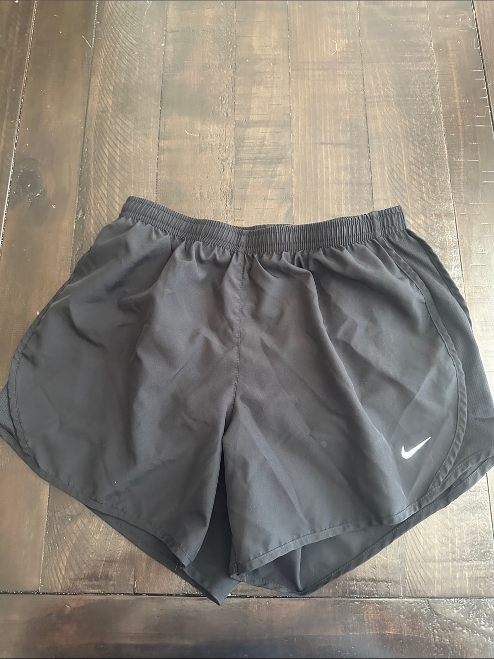 Nike Black Girls' Athletic Shorts with White Swoosh